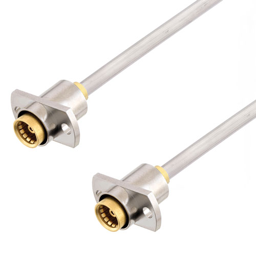 Slide-On BMA Jack 2 Hole Flange to Slide-On BMA Jack 2 Hole Flange Cable Tinned Copper RG405 Type .086 Coax in 60 Inch FMCA3094-60