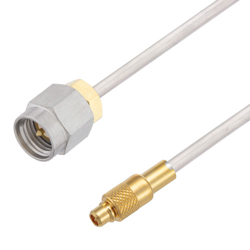 MMCX Plug to SMA Male Cable Tinned Copper RG405 Type .086 Coax in 200 CM FMCA3099-200CM