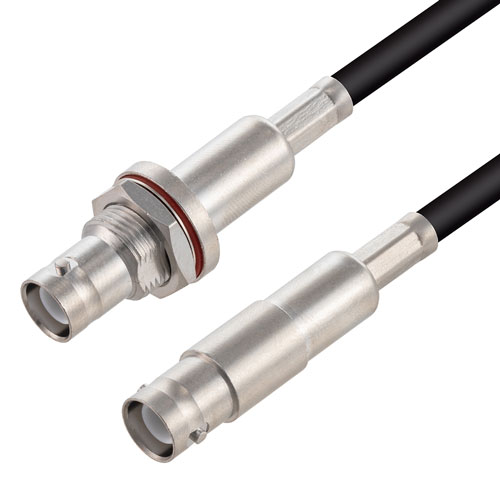 SHV Jack to SHV Jack Bulkhead Cable RG-58 Coax in 24 Inch FMCA3145-24