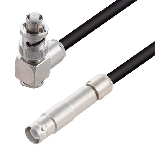 RA SHV Plug to SHV Jack Cable 75 Ohm RG-59 Black Coax in 60 Inch FMCA3148-60