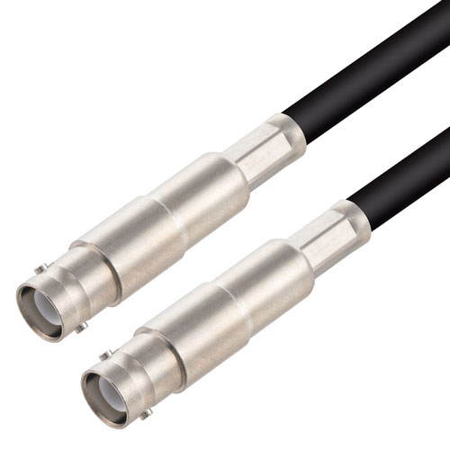 SHV Jack to SHV Jack Cable 75 Ohm RG-59 Black Coax in 24 Inch FMCA3152-24