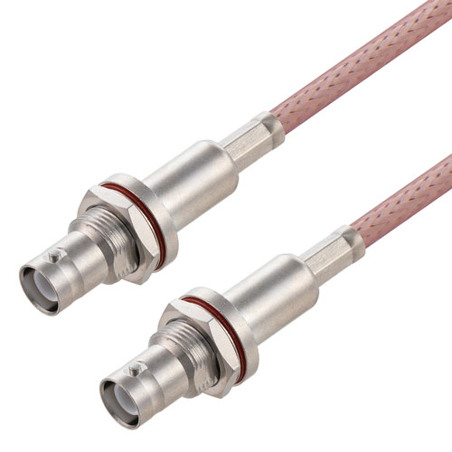 SHV Jack Bulkhead to SHV Jack Bulkhead Cable RG-142 Coax in 48 Inch FMCA3158-48