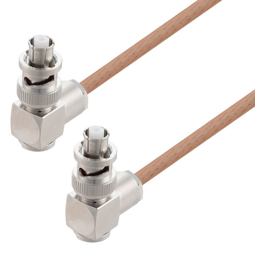 RA SHV Plug to RA SHV Plug Cable RG400 Coax in 48 Inch FMCA3165-48