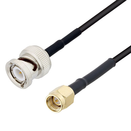 Low Loss BNC Male to SMA Male Cable LMR-100 Coax in 36 Inch FMCA3171-36