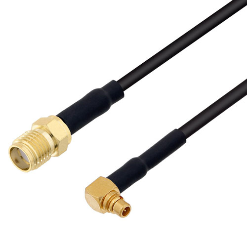 Low Loss SMA Female to RA MMCX Plug Cable LMR-100 Coax in 199.9 cm FMCA3173-200CM