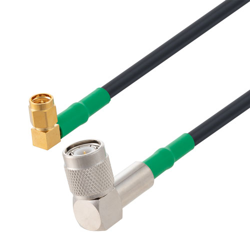 Low Loss RA SMA Male to RA TNC Male Cable LMR-200 Coax with Double Heat Shrink FMCA3185/HS2