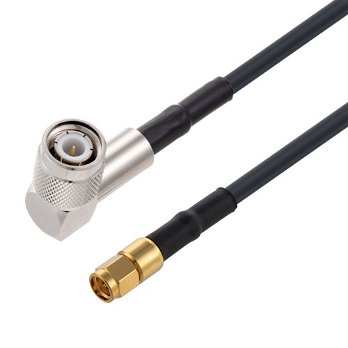 Low Loss RA TNC Male to SMA Male Cable LMR-200 Coax in 72 Inch FMCA3186-72