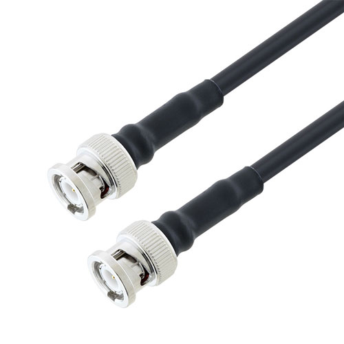 Fire Rated Low Loss BNC Male to BNC Male Cable LMR-200-FR Coax in 72 Inch With Times Microwave Components FMCA3190-72