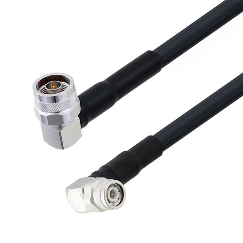 Low Loss RA N Male to RA TNC Male Cable LMR-400 Coax in 48 Inch with Times Microwave Components, 270 Degree Clocking FMCA3193/0600-48