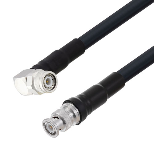 Low Loss RA TNC Male to BNC Male Cable LMR-400-UF Coax in 60 Inch With Times Microwave Components FMCA3252-60