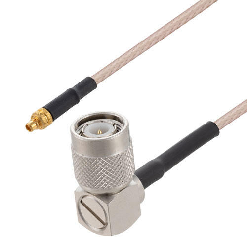 MMCX Plug to RA TNC Male Cable RG-316 Coax in 48 Inch FMCA3269-48
