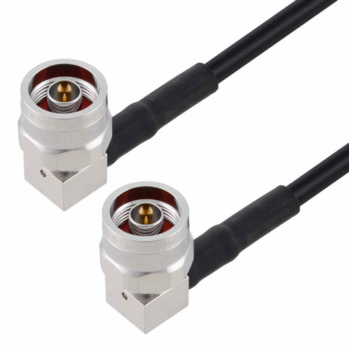 Low Loss RA N Male to RA N Male Cable TCOM-240 Coax in 12 Inch with Times Microwave Components FMCA3280-12