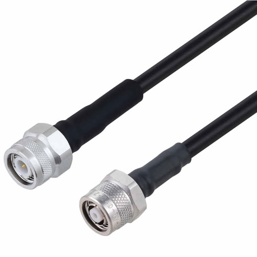 Low Loss TNC Male to RP TNC Plug Cable TCOM-240 Coax in 48 Inch with Times Microwave Components FMCA3286-48