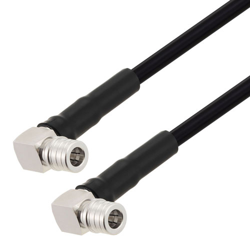 Low Loss RA QMA Male to RA QMA Male Cable TCOM-240 Coax in 12 Inch with Times Microwave Components FMCA3295-12