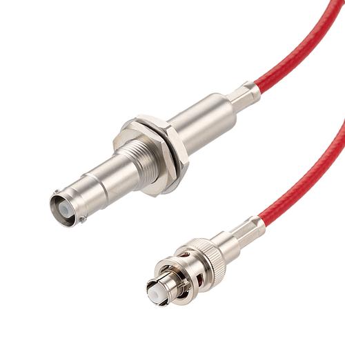 10KV Female Bulkhead to SHV Plug Cable RG303HV Coax in 48 Inch FMCA9780-48