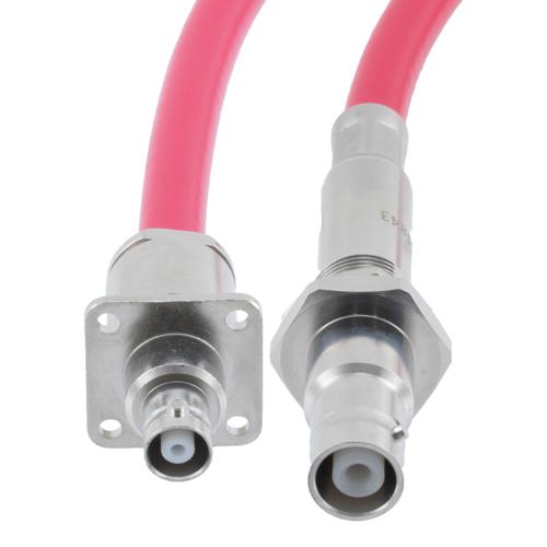 20KV Female Bulkhead to MHV Female 4 Hole Flange Cable RG213HV Coax FMCA9786