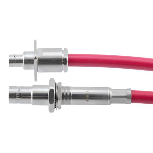 20KV Female Bulkhead to MHV Female 4 Hole Flange Cable RG213HV Coax FMCA9786