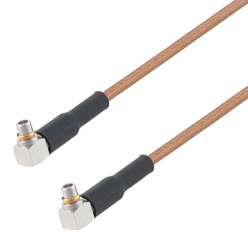 MMCX Plug Right Angle to MMCX Plug Right Angle using  RG178 Coax Cable (Bronze Contact) FMCA9839