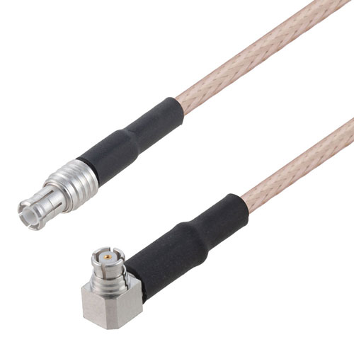 MCX Plug Right Angle to SMP Plug Right Angle using RG316 Coax Cable 48 Inches FMCA9847-48