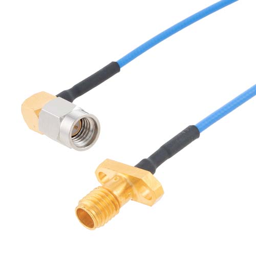 RA SSMA Male to SSMA Female 2 Hole Flange Cable FM-P047 Coax in 48 Inch FMCA9980-48