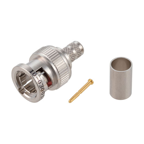 75 Ohm BNC Plug 1553 Connector Crimp/Solder Attachment for Telco DS3 734A, BELDEN 1505A, VPM2000 FMCN10-03001-204