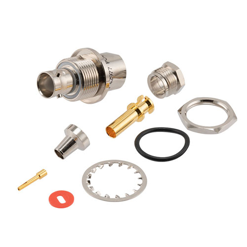 78 Ohm TRB 3-lug Insulated Bulkhead Jack 1553 Connector Clamp/Solder Attachment for FMBC-30-02003, TWC-78-1 FMCN10-06573-231