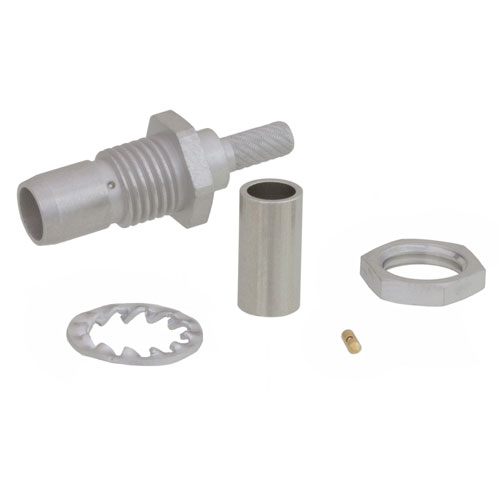 BMA Plug (Male) Bulkhead Slide-On Connector For RG188DS, RG316DS Cable, Crimp/Solder FMCN1202