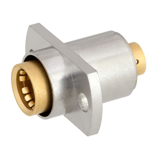 BMA Jack (Female) Slide-On Connector 2 Hole Flange (Panel Mount) For RG402, RG402 Tinned, .141 SR Cable Gold Plated, Solder FMCN1211