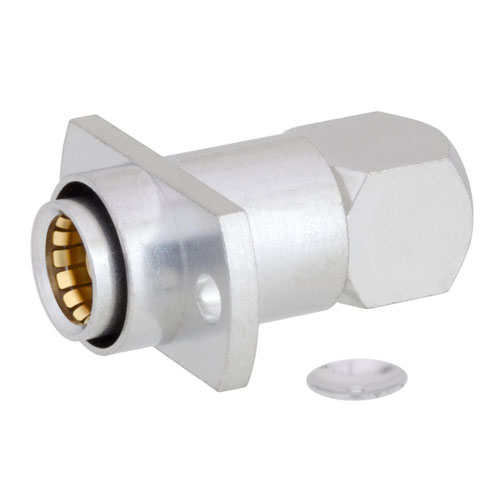 Right Angle BMA Jack (Female) Slide-On Connector 2 Hole Flange (Panel Mount) For RG405, .086 SR, RG405 Tinned Cable, Solder FMCN1216