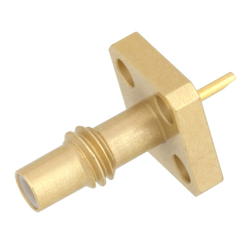 SSMC Jack (Female) Connector Solder Cup Terminal 4 Hole Flange (Panel Mount), Solder FMCN1276