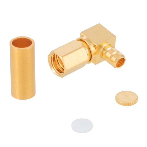 RA SSMC Plug Connector Crimp/Solder Attachment for RG316-DS, RG188-DS Cable FMCN1298