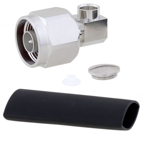 Right Angle N Male (Plug) Connector for SPP-250-LLPL Cable Low PIM, Solder FMCN1443