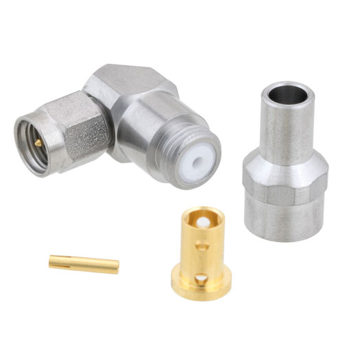 Right Angle SMA Male (Plug) Connector For LL160 Cable, Clamp/Solder FMCN1467