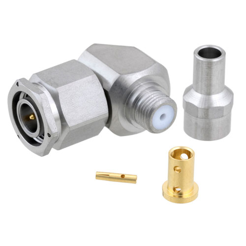 Right Angle TNC Male (Plug) Connector For LL160 Cable, Clamp/Solder FMCN1470