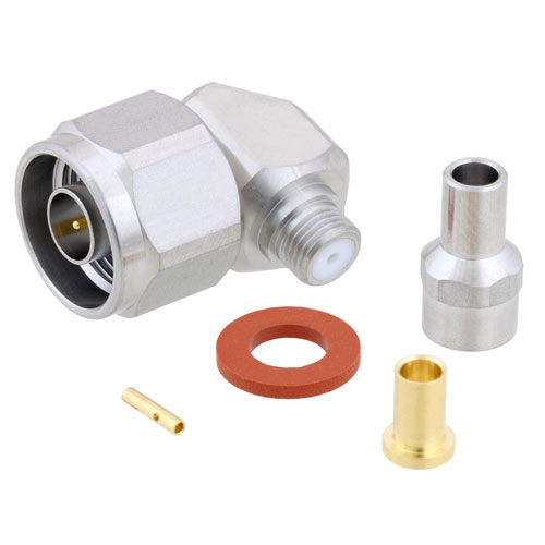 Right Angle N Male (Plug) Connector For LL160 Cable, Clamp/Solder FMCN1473