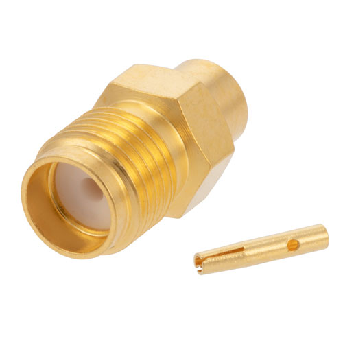 SMA Female (Jack) Connector for FM-SR141ALTN, FM-SR141TB, FM-SR141TBJ, FM-SR141CUTN, FM-SR141CU Cable, Solder FMCN1594
