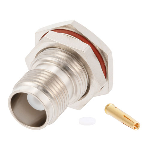 TNC Female (Jack) Bulkhead Connector for FM-SR141ALTN, FM-SR141TB, FM-SR141TBJ, FM-SR141CUTN, FM-SR141CU Cable, Solder FMCN1599