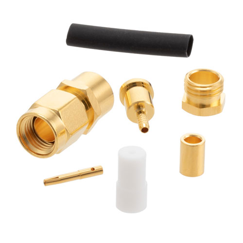 Reverse Polarity SMA Male (Plug) Connector for RG178, RG196 Cable, Crimp/Solder FMCN1608