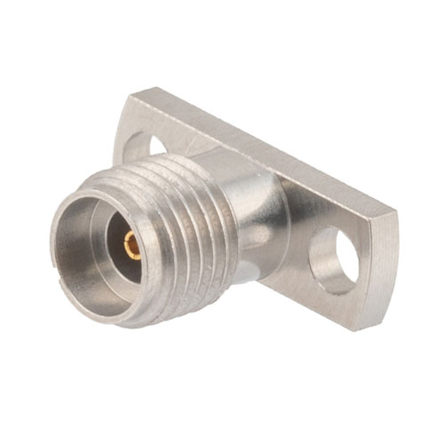 2.92mm Female (Jack) Connector Field Replaceable 2 Hole Flange (Panel Mount) 0.009 inch Pin, .400 inch Hole Spacing with Metal Contact Ring FMCN1656