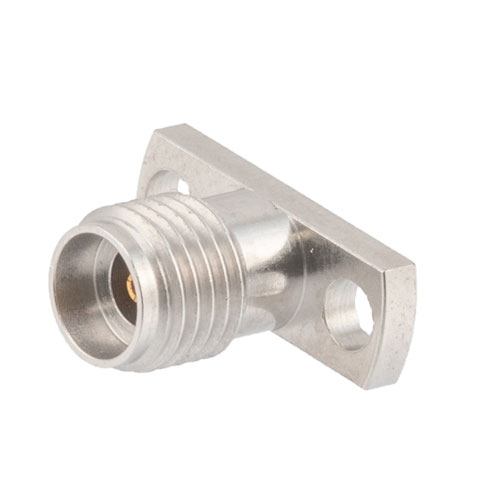 2.92mm Female (Jack) Connector Field Replaceable 2 Hole Flange (Panel Mount) 0.012 inch Pin, .400 inch Hole Spacing with Metal Contact Ring FMCN1657