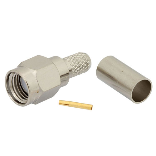 RP SMA Male Connector Crimp/Solder Attachment for RG55, RG141, RG142, RG223, RG400 FMCN1759