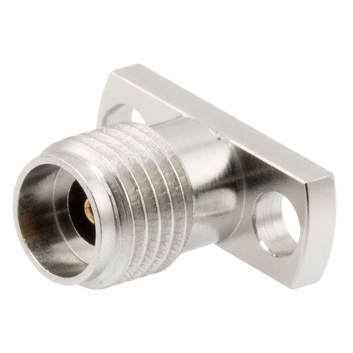2.92mm Female Connector Field Replaceable Attachment 2 Hole Flange with EMI gasket, accepts 0.3mm (.012inch) pin FMCN1782