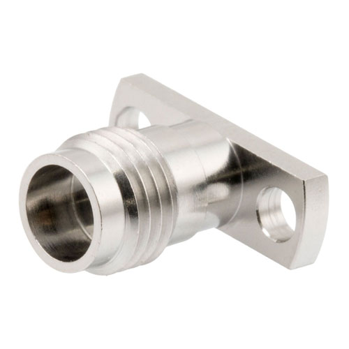 1.85mm Female Connector Field Replaceable Attachment 2 Hole Flange with EMI gasket, accepts 0.23mm (.009inch) pin FMCN1811