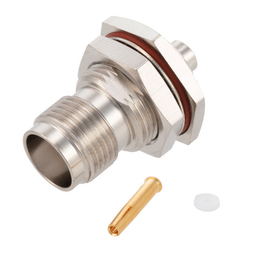 TNC Female Bulkhead Mount Connector Solder Attachment for FM-SR141ALTN, FM-SR141TB, FM-SR141TBJ, FM-SR141CUTN, RG402 FMCN1879