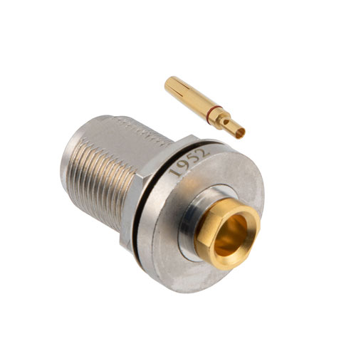 N Female Bulkhead Hermetically Sealed Connector Clamp/Solder Attachment for RG401 Cable FMCN1952