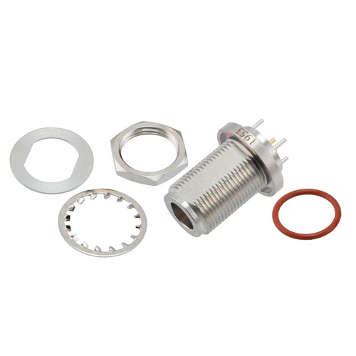 N Female Bulkhead Hermetically Sealed Connector Terminal Solder/Solder Attachment FMCN1953