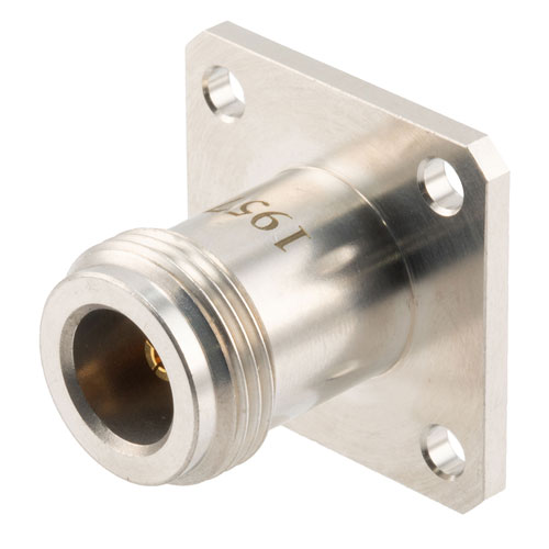 N Female Hermetically Sealed Connector Terminal Solder/Solder Attachment 4 Hole Flange FMCN1957