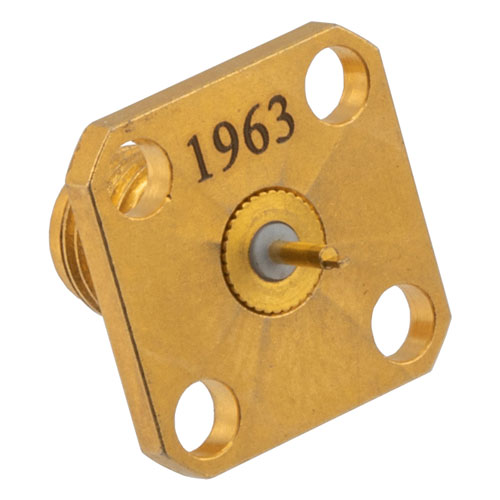 SMA Female Hermetically Sealed Connector Terminal Solder/Solder Attachment 4 Hole Flange FMCN1963