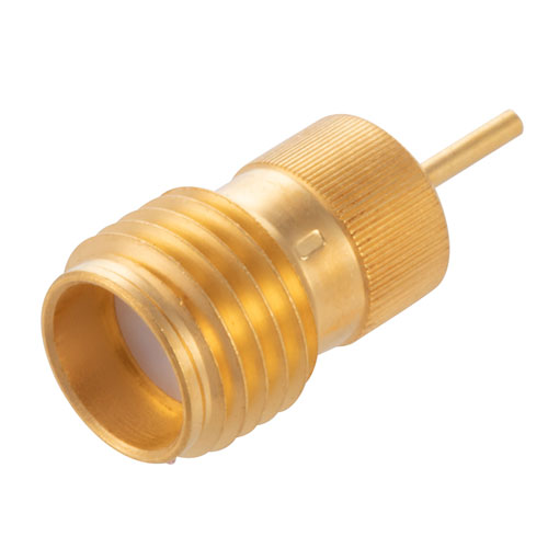SMA Female Connector Tab Terminal Solder Attachment Press-In , .200 inch Diameter FMCN4388