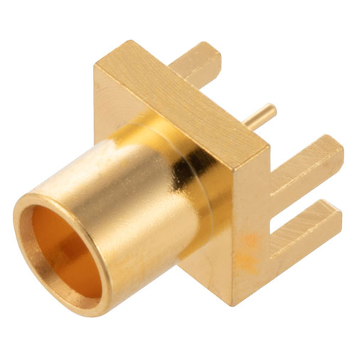 RF PCB Connector, 75 Ohm MCX Jack Connector Solder Attachment .072 inch End Launch PCB FMCN44265